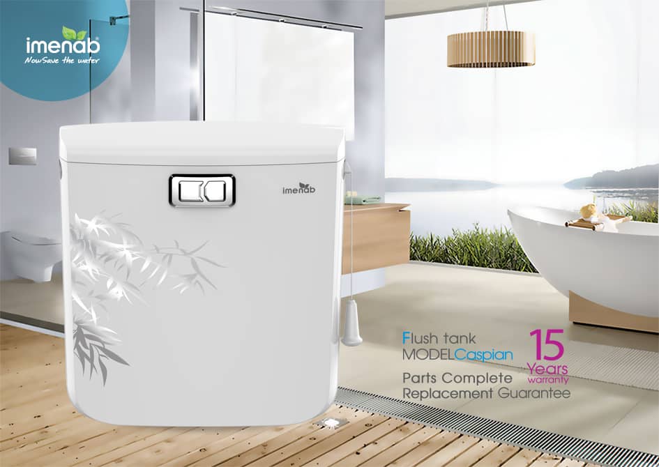 flushtank-caspian-Patterned فلاش تانک فوق باریک ایمن آب - فلاش تانک ایمن آب مدل کاسپین-طرح دار